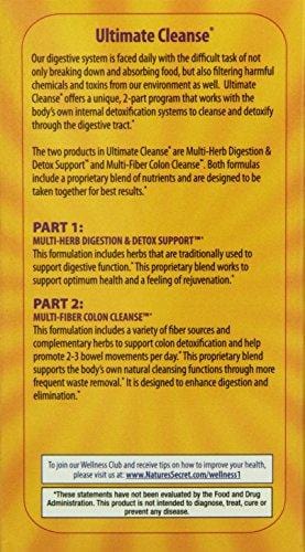 Ultimate Cleanse by Nature's Secret | Cleansing, Detoxification & Elimination, Two 120 Tablet Bottles