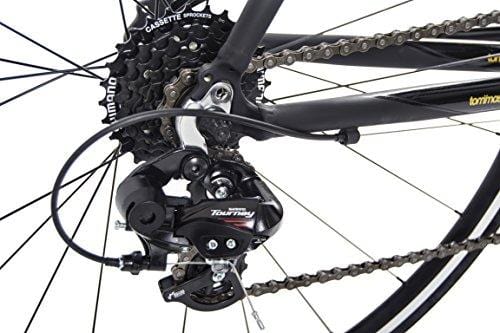 Tommaso Fascino - Sport Performance Aluminum Road Bike, Shimano Tourney, 21 Speeds - Black/Yellow - Extra Large