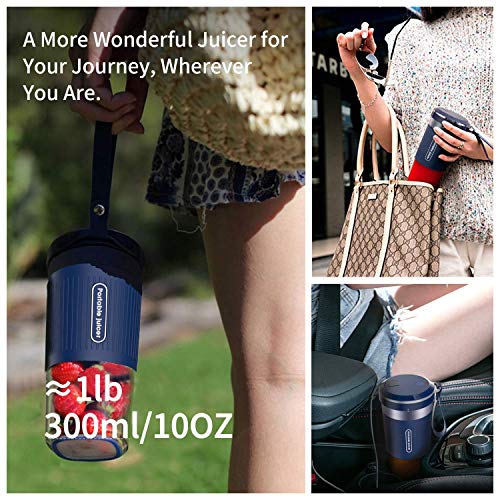 Portable Blender,AUZKIN Cordless Mini Personal Blender Small Smoothie Blender USB Fruit Juicer Mixer - Home Outdoor Travel Office - USB Rechargeable,IP68 Waterproof, BPA Free