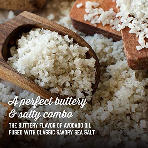 Boulder Canyon Avocado Oil Kettle Cooked Potato Chips, Sea Salt, Wavy Cut, 5.25 oz. Bag, 12 Count - Crunchy Chips Cooked in 100% Avocado Oil, Perfect for Dipping, Great for Lunches or Snacks