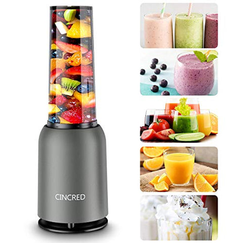 [Updated 2020 Version] Personal Countertop Blender for Milkshake, Fruit Vegetables Drinks, Smoothie, Small Mini Portable Food Blenders Processor Shake Mixer Maker with with 1 * 400ML Travel Cup