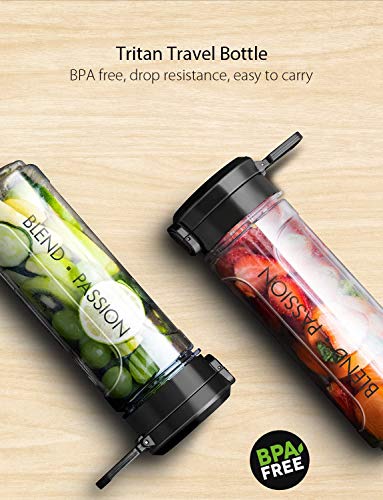 Smoothie Blender, 30000 RPM/Min Personal Blender with 4 Different Edges Stainless Steel, BPA-Free Tritan Travel Cups with Protective Sleeve, 300W, Willsence