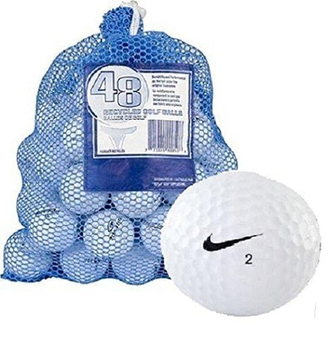 Nike One 48 AAA+ Ball Bag with Mix White Recycled Golf Balls, White