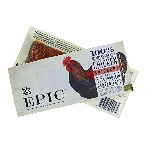 Epic All Natural Meat Bar, Chicken, Sriracha, 1.5 oz. (12 Count)