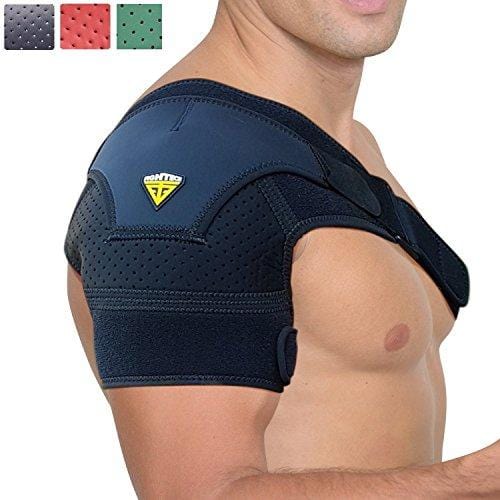 Shoulder Brace for Women & Men by FIGHTECH® | Support for Torn Rotator Cuff & Other Shoulder Injuries (Black, Large/X-Large)
