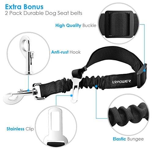 URPOWER Dog Seat Cover Car Seat Cover for Pets 100%Waterproof Pet Seat Cover Hammock 600D Heavy Duty Scratch Proof Nonslip Durable Soft Pet Back Seat Covers for Cars Trucks and SUVs