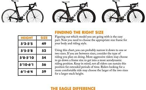 Eagle Carbon Aero Road Bike - US Company like Trek, Specialized, Cannondale, and Giant Bicycles (56, 2018 Z1 105)