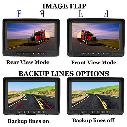 iStrong HD Digital Wireless Backup Camera System For RVs/Trucks/Trailers/5th Wheels/Motorhomes with 7'' Monitor Kit Rear View/Front View Camera IP69K Waterproof IR Night Vision