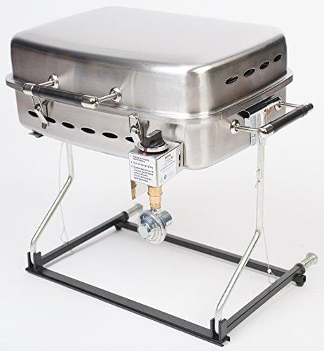 Faulkner 51323 Stainless Steel Barbecue Grille with Disposable Bottle Adapter