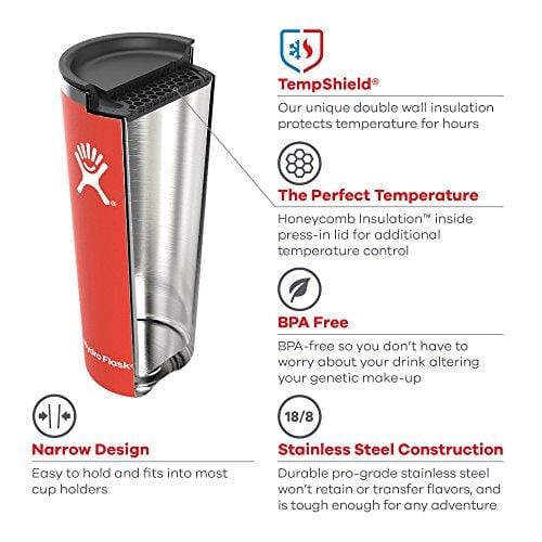 Hydro Flask 22 oz Double Wall Vacuum Insulated Stainless Steel Travel Tumbler Cup with BPA Free Press-In Lid, Mint