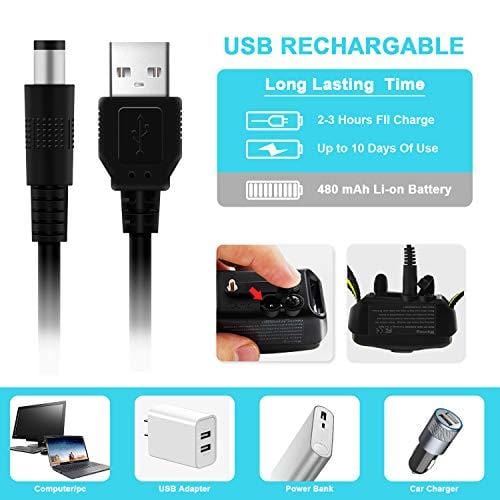 Bark Collar [2019 Upgrade Version] No Bark Collar Rechargeable Anti bark Collar with Beep Vibration and No Harm Shock Smart Detection Module Bark collar for Small Medium Large Dog