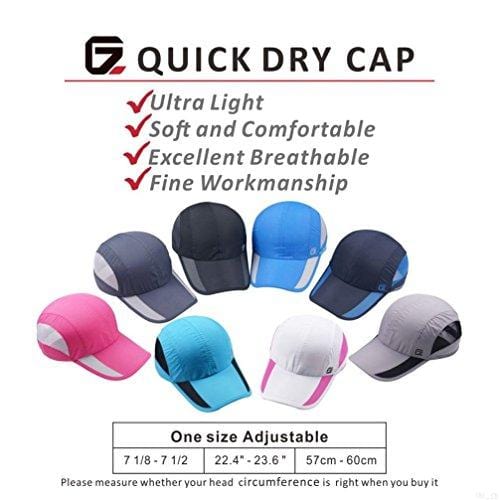 GADIEMKENSD Quick Dry Sports Hat Lightweight Breathable Soft Outdoor Run Cap (Classic Upgrade, Blue)