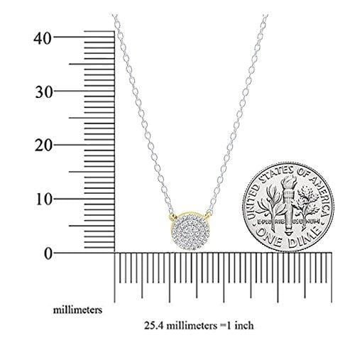 Dazzlingrock Collection 0.10 Carat (Ctw) 14K Round Diamond Ladies Circle Pendant 1/10 CT, White Gold