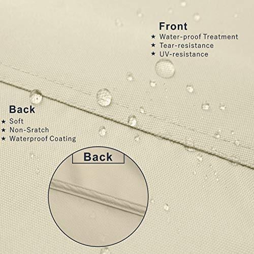 Explore Land 100% Waterproof Golf Cart Cover Universal Fits for 4 Passenger Yamaha Club Cart EZGO Golf Cart (Light Tan)