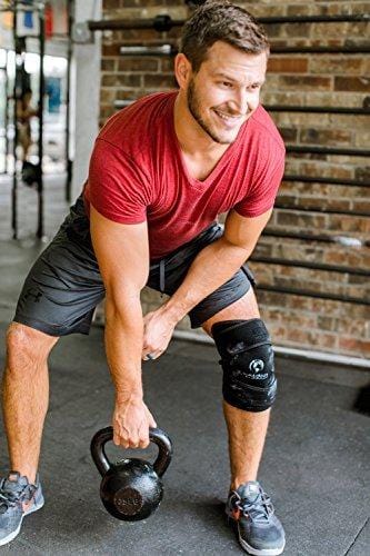 Knee Support Sleeve Wrap By Simple Health, Adjustable Compression Brace for Magnetic Pain Relief with Neoprene Copper