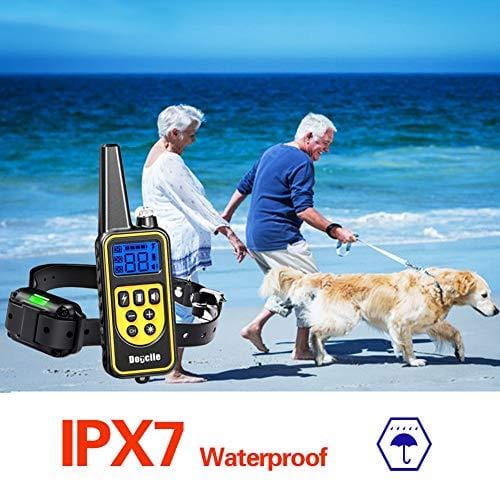 YISENCE Dog Training Collar, Dog Shock Collar with Remote 2500FT Shock Collar for Dogs IPX7 Waterproof Rechargeable w/Beep 99 Levels Vibrate Shock Modes Shock Collar for Small Dogs Medium Large Dogs