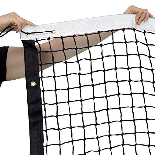 42' Tennis Net & Winch Cable with Carry Bag – Full Size Replacement Net for Indoor & Outdoor Tennis Courts by Crown Sporting Goods