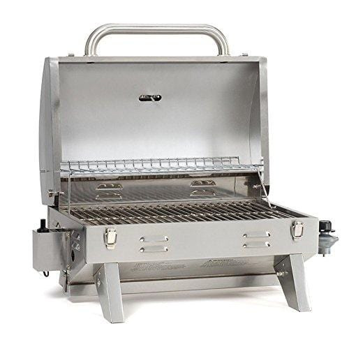 Smoke Hollow 205 Stainless Steel TableTop Propane Gas Grill, Perfect for tailgating,camping or any outdoor event