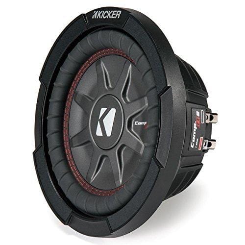 Kicker 8 Inch Dual 600 Watt CompRT 2 Ohm Shallow Slim Car Subwoofer | 43CWRT82