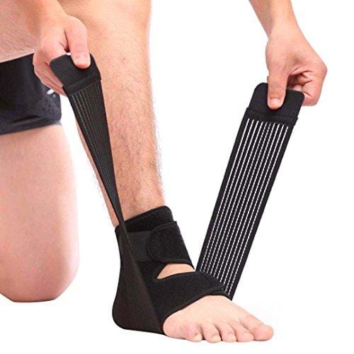 Faswin 2 Pack Nonslip Breathable Ankle Brace with Compression Wrap Support, One Size, Black