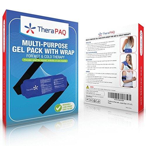 Pain Relief Flexible Ice Pack for Injuries by TheraPAQ | Hot & Cold Therapy Reusable Gel Pack/Heat Wrap - Great for Back, Waist, Shoulder, Neck, Ankle, Knee and Hip (Large Pack:14" X 6")