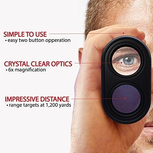 Saybien Rechargeable Golf Rangefinder with Slope - 1200m USB Charging Golf Range Finder - Laser Range Finder - Tournament Legal - Accurate up to 1,200 Meters 1,300 Yards - Scan Mode - Flag Lock