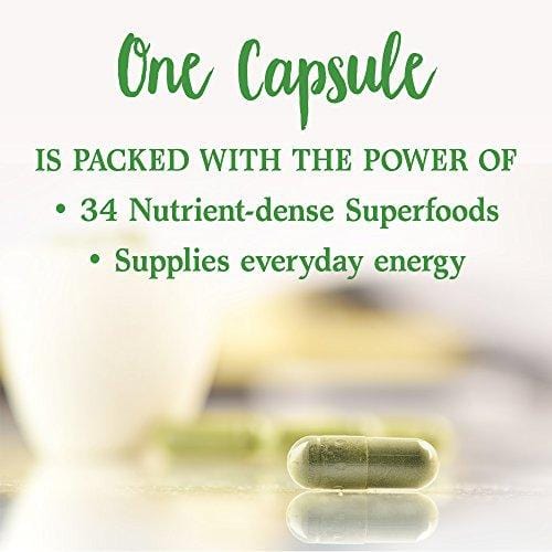 Garden of Life Raw Perfect Food Green Superfood Juiced Greens Powder Capsules - 30 Servings, Non-GMO, Gluten Free, Vegan Whole Food Dietary Supplement, Organic Greens, Juice Sprouts Probiotics, 240ct