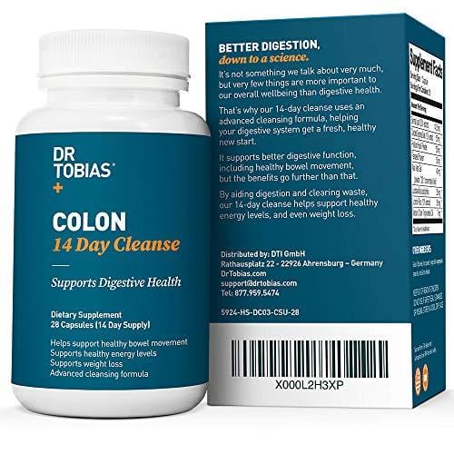 Dr Tobias Colon 14 Day Quick Cleanse - Supports Detox & Increased Energy Levels (28 Capsules)