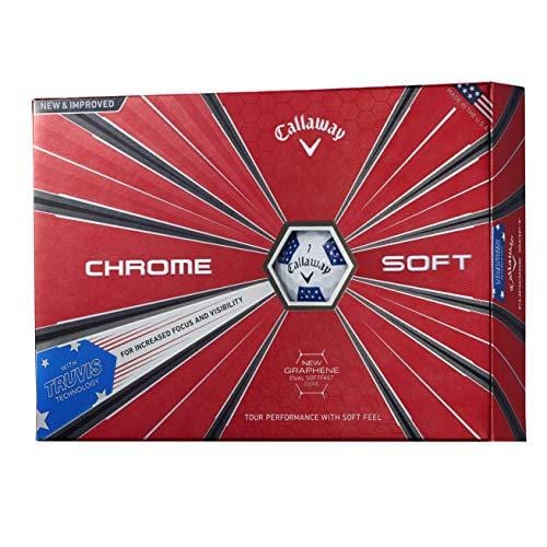 Callaway Golf Chrome Soft Truvis Golf Balls, (One Dozen), Stars and Stripes, Prior Generation [product _type] Callaway - Ultra Pickleball - The Pickleball Paddle MegaStore