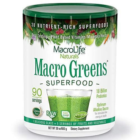 MacroLife Naturals Macro Greens Superfood - 30oz - 90 Servings
