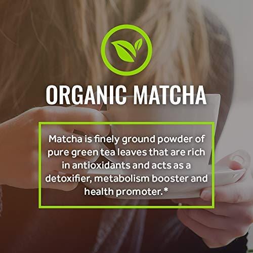 RSP Matcha Bomb (150g) - Organic Matcha Green Tea Powder with MCTs for Natural Energy and Clarity, Non-GMO, Keto Friendly, Vegan Friendly, Gluten Free, Vanilla Chai (20 Servings)