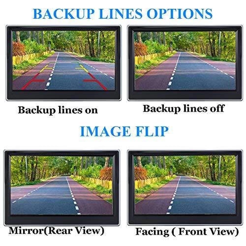 HD 720P Digital Wireless Backup Camera System for RV/Truck/Van/Trailer/Pickup with 5''Monitor High-Speed Observation System Night Vision IP 69K Waterproof Guide Lines On/Off Continuous/Reverse Use