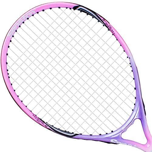 Senston 19" Junior Tennis Racquet for Kids Children Boys Girls Tennis Rackets with Racket Cover Pink with Cover Tennis Overgrip Vibration Damper