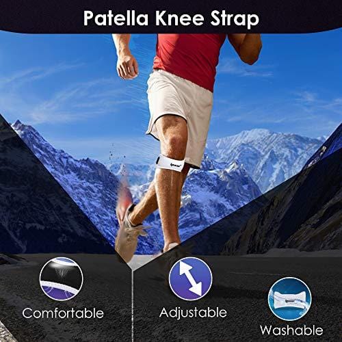 IPOW 2 Pack Knee Pain Relief & Patella Stabilizer Knee Strap Brace Support for Hiking, Soccer, Basketball, Running, Jumpers Knee, Tennis, Tendonitis, Volleyball & Squats, White [product _type] IPOW - Ultra Pickleball - The Pickleball Paddle MegaStore