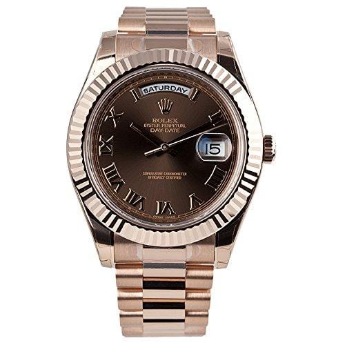 Rolex Day-Date II 41 President Everose Gold Watch Chocolate Dial 218235