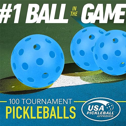 Spunspon 6 Packs Sports Outdoor Pickleballs -40 Pickleball Balls - USA Pickleball Balls (USAPA) Approved - Official US Open Ball (Deep Blue)
