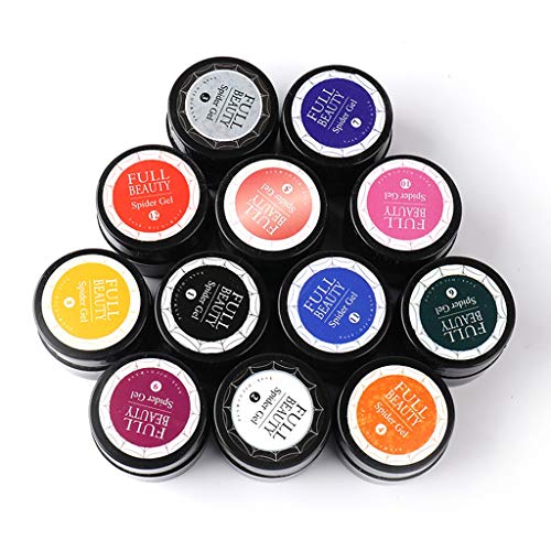 Lumumi Nail Polish Nail Art Gel Liner Nail Spider Gel for Drawing Line Polish/Dotting Nail/Nail Design 2020 6ml Nail Gel Polish Soak Off Gel Liner (White)