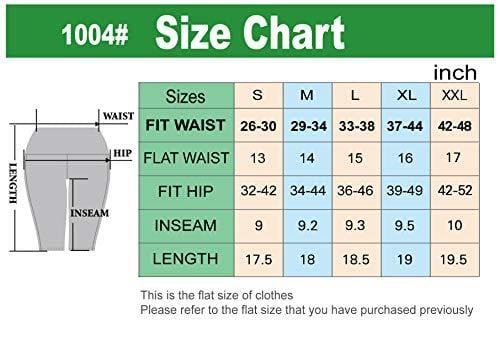 Cadmus Women's 3 Pack Compression Athletic Workout Shorts with Pocket,04,Black,Grey,Blue,Large