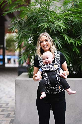 Baby Tula Coast Explore Mesh Baby Carrier 7 – 45 lb, Adjustable Newborn to Toddler Carrier, Multiple Ergonomic Positions Front and Back, Breathable – Coast Marble, Black/White Marble with Black Mesh