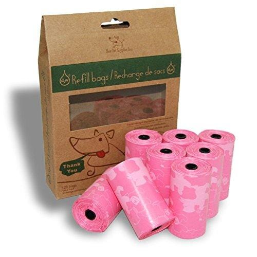 Best Pet Supplies, Inc. BPS - Thick Waste Poop Bags - Scented, Pink Dog, 120 Bags