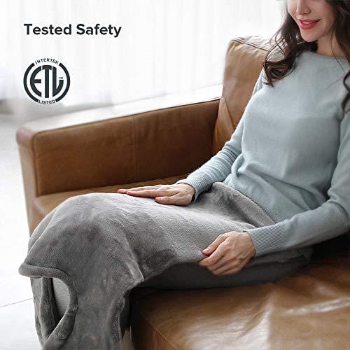 XXX-Large Heating Pad Wrap for Back Shoulders Pain Relief with Strap, FDA Registered, ETL Certified, 6 Temperature Settings Auto Off, 25 x 32", Dark Gray