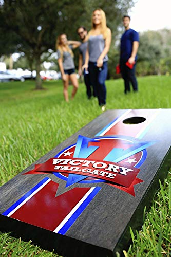 Victory Tailgate Regulation Collegiate NCAA Basketball Court Series Cornhole Board Set - 2 Boards, 8 Bags - North Carolina Tar Heels