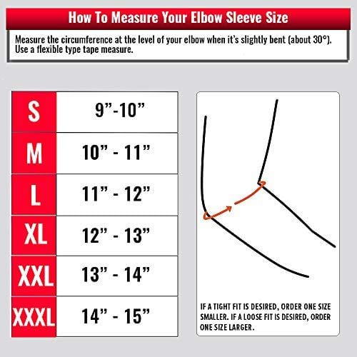 Elbow Sleeves 5mm (1 Pair) - High Performance Elbow Sleeve Support for Weightlifting, Weight Training & Powerlifting - Best Compression Straps - for Men and Women (XX-Large, Black/White)