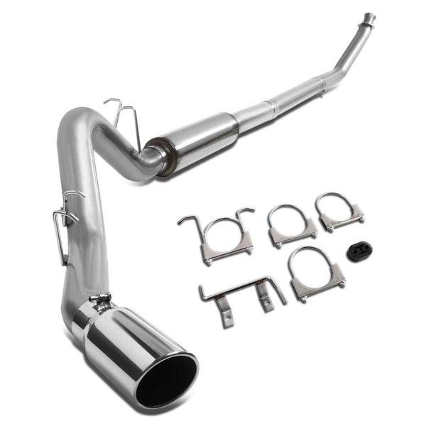 Turbo Cat Back Exhaust System w/5 inches OD Stainless Steel Muffler Tip for Dodge Ram Truck 2500 3500 5.9L Diesel 94-02