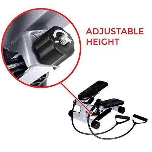 Sunny Health & Fitness Mini Stepper with Resistance Bands