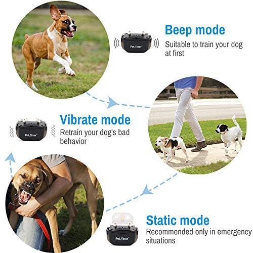 Petrainers PET998DRB1 Rechargeable Dog Shock Collar with Remote Dog Training Collar with Beep Vibration Shock Collar for Dogs Small Medium Large, 1000ft Remote Range