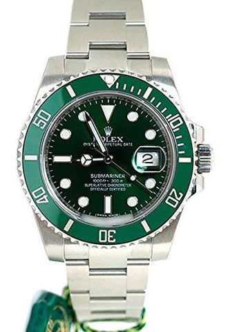 Rolex Submariner Date 40mm Green Dial Mens Watch 116610