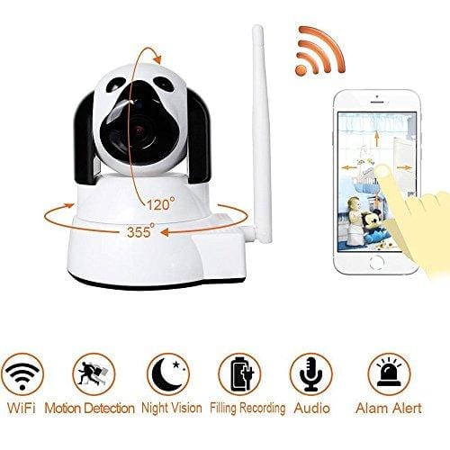 Yooan WiFi IP Camera 720P HD Wireless Camera Baby Pet Monitor Surveillance Home Security Camera Nanny IP Cam Pan/Tilt with Motion Detection Two-Way Audio Night Vision