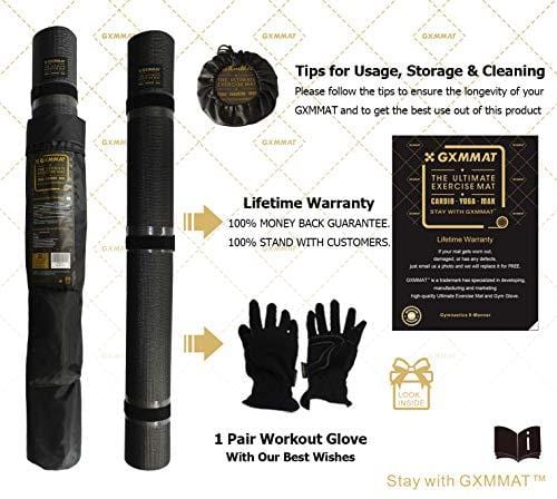 Gxmmat Large Yoga Mat 72"x 48"(6'x4') x 7mm for Pilates Stretching Home Gym Workout, Extra Thick Non Slip Anti-Tear Exercise Mat