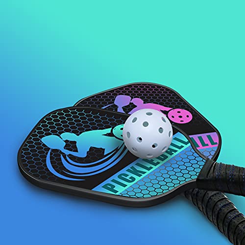 Senston Pickleball Paddle Set of 4,Professional Graphite Pickleball Set, Honeycomb Composite Core, Lightweight Pickle-Ball with Carry Bag & Balls